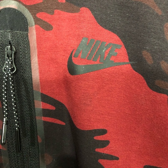 Nike limited edition camo flame tech zip up hoodie performance jacket size Xl - Picture 2 of 7